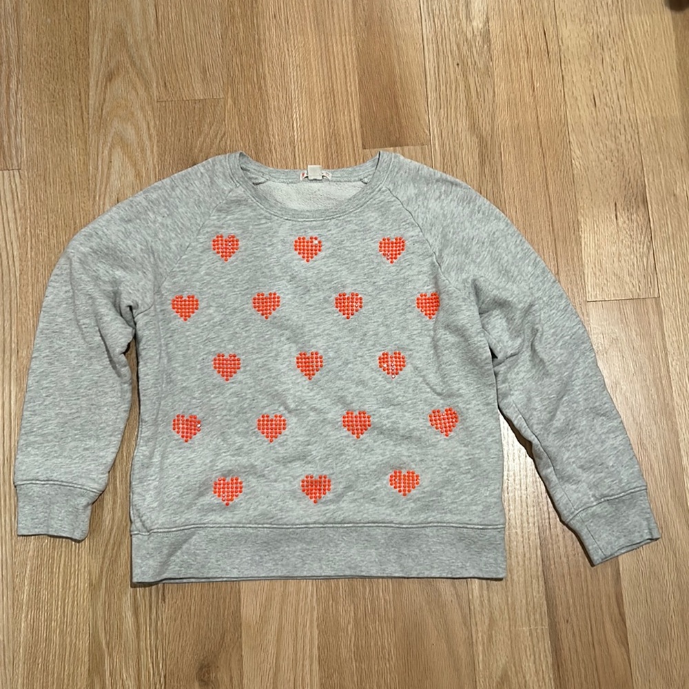 Crewcuts Girls Size 14 Grey Sweatshirt with Orange Sequins